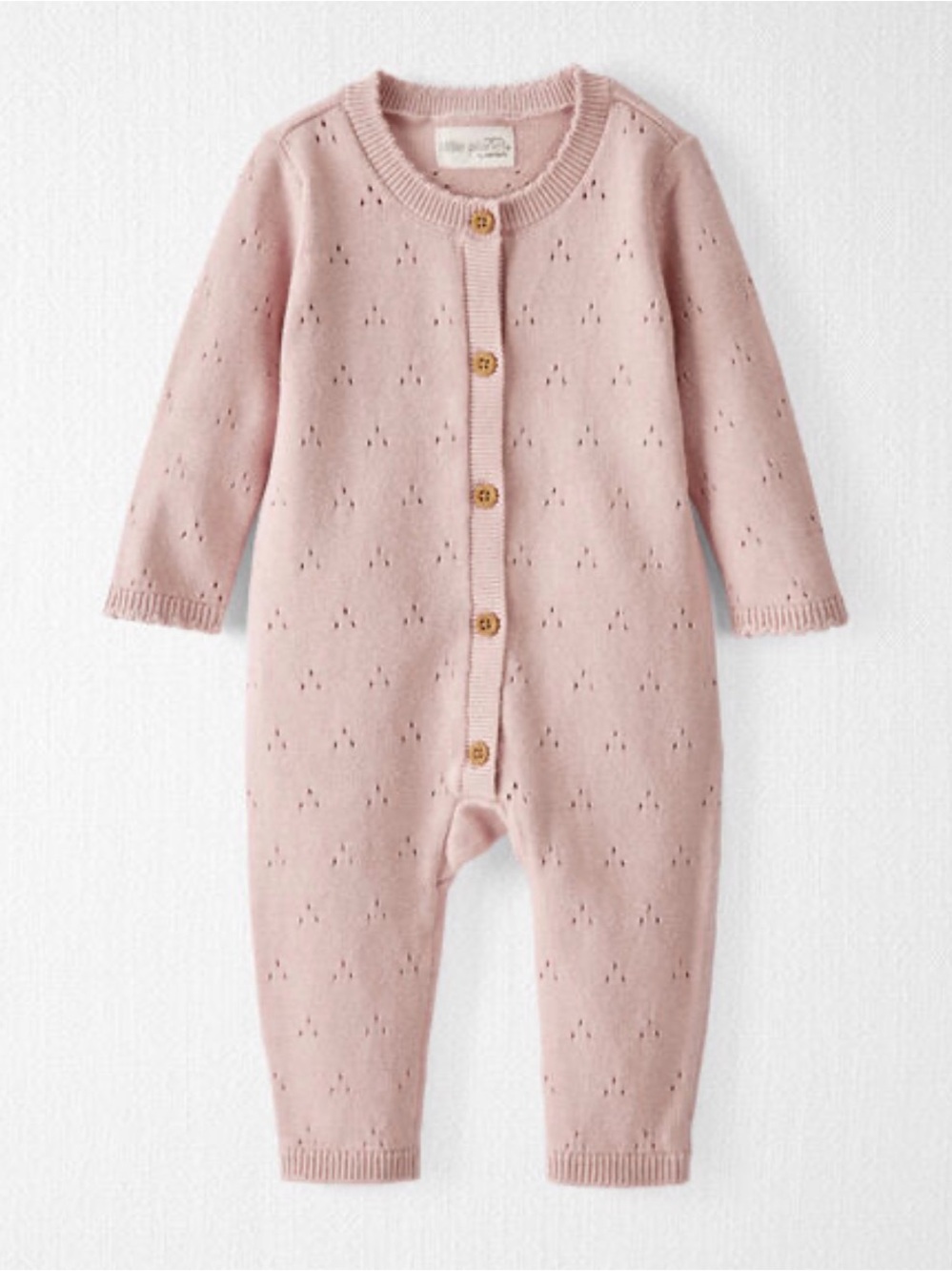 Cozy Pink Knit Baby One-Piece Footie